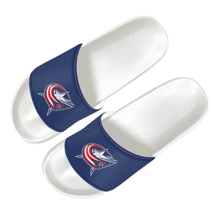 Men's Columbus Blue Jackets Flip Flops 001